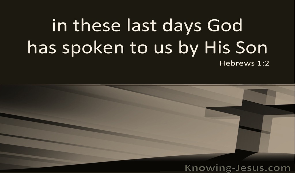 Hebrews 1:2 God Has Spoken In These Last Days (brown)
